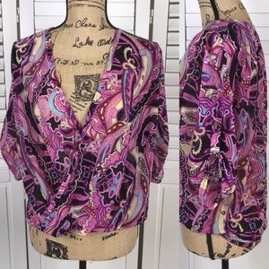 JLo Women's Paisley Wrap Top